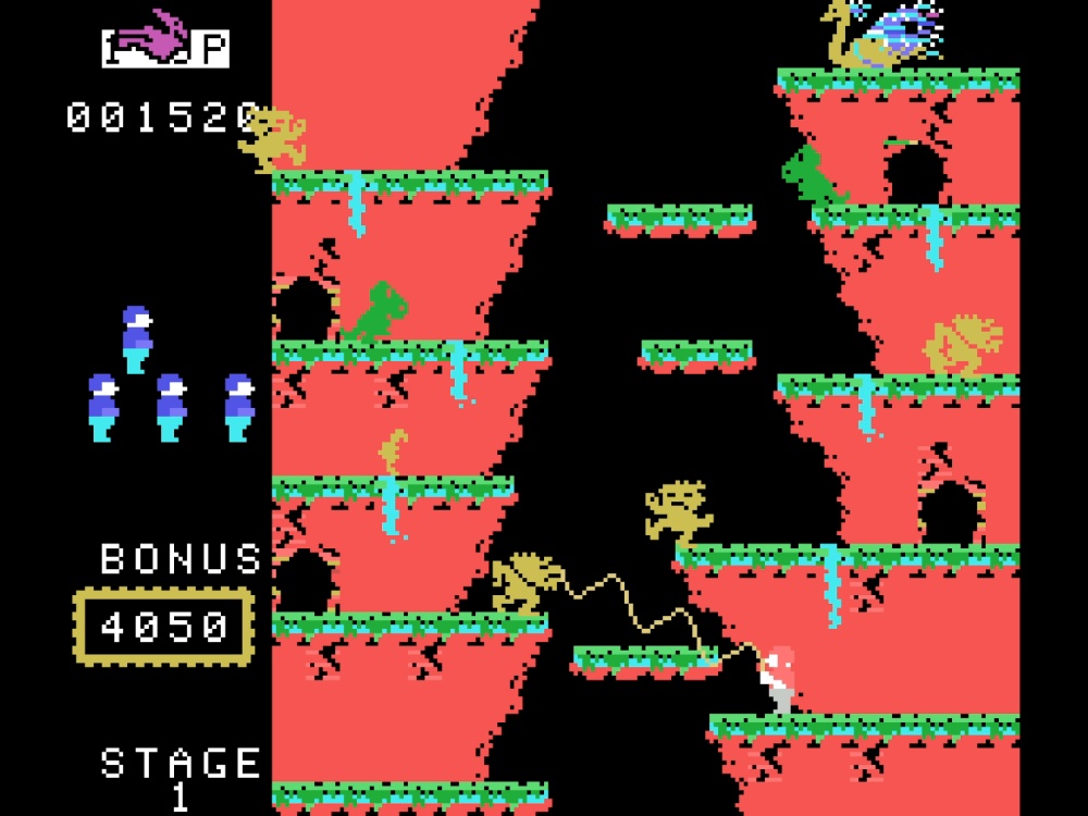 Gameplay of Roc'n Rope for Colecovision
